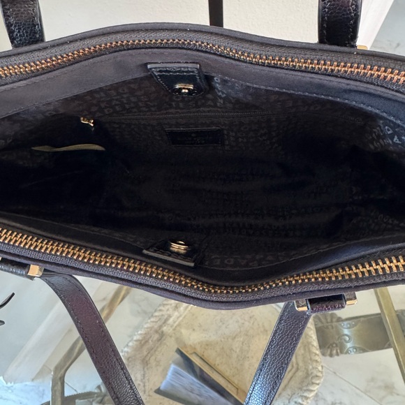 KATE SPADE NY Dawn Place Black Embellished Nylon Tote with Leather Trim NWOT - Picture 13 of 14